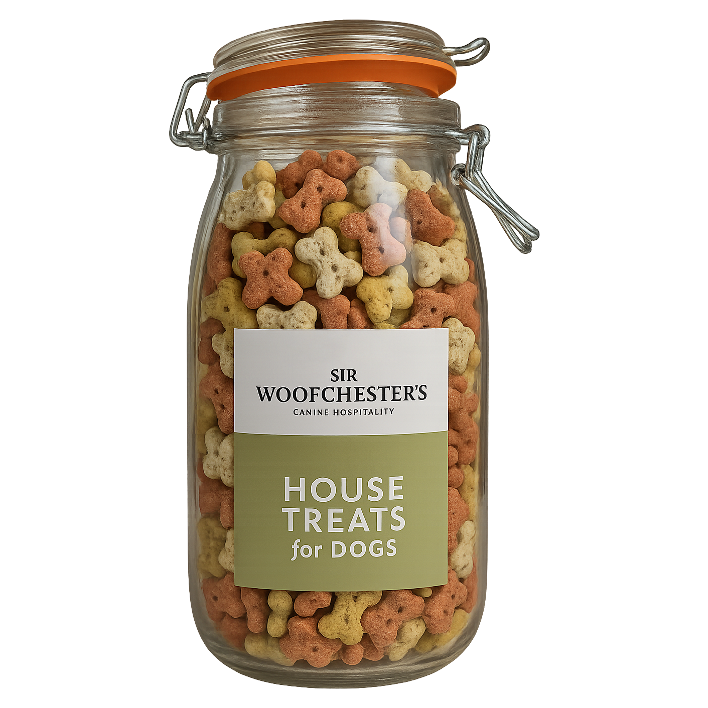 Sir Woofchester — Dog Treats Jar with Sticker